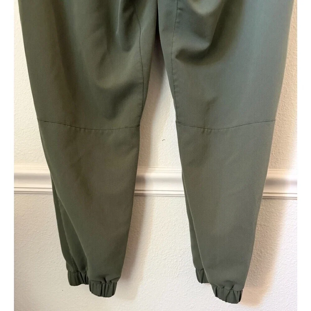 FIGS Green Jogger Scrub Pants with Button and Zipper Elastic Waistband XL